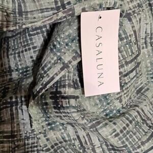 Casaluna Printed Shower Curtain 72 by 72 Cotton / Linen Blend